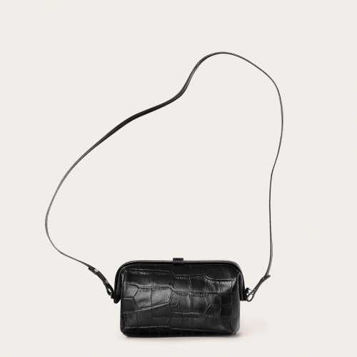 Rofe Bag M, black croco OUTLET | Balagan Studio