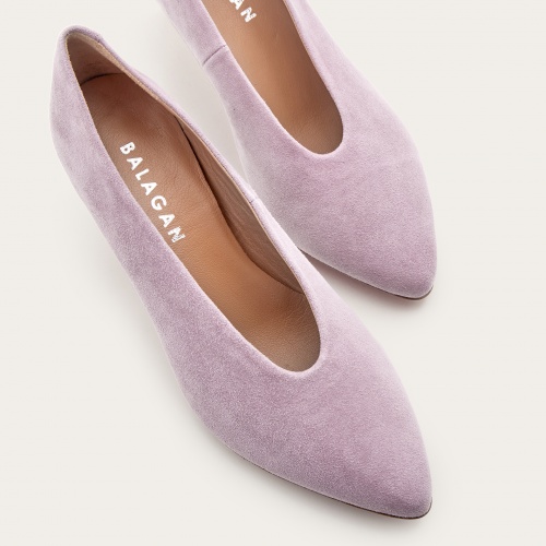 Schpitz Heels, lavender suede OUTLET| Balagan Studio