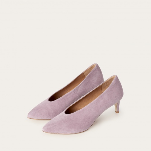 Schpitz Heels, lavender suede OUTLET| Balagan Studio