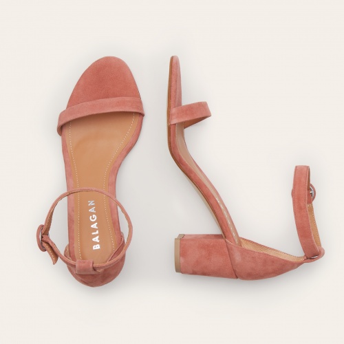 Ulam Sandals, coral suede OUTLET| Balagan Studio