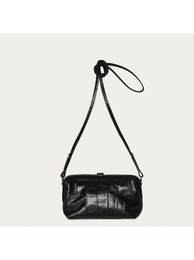 Rofe Bag M, black croco