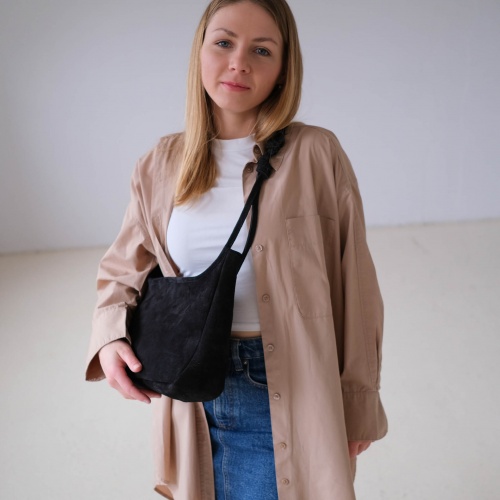 Beatrice Bag M, black velvet | Balagan Studio