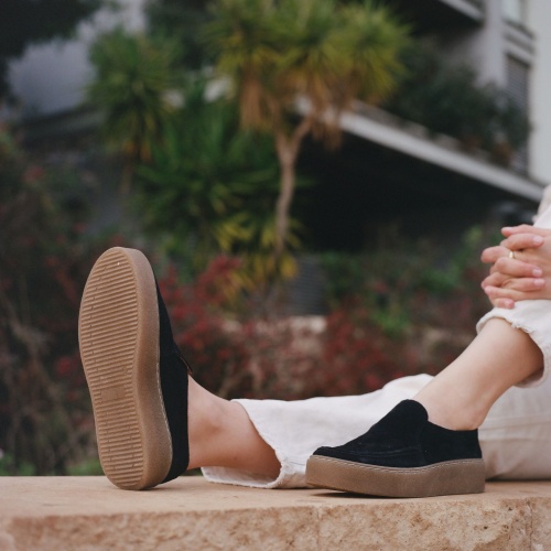 Kulit moccasins, black velvet | Balagan Studio