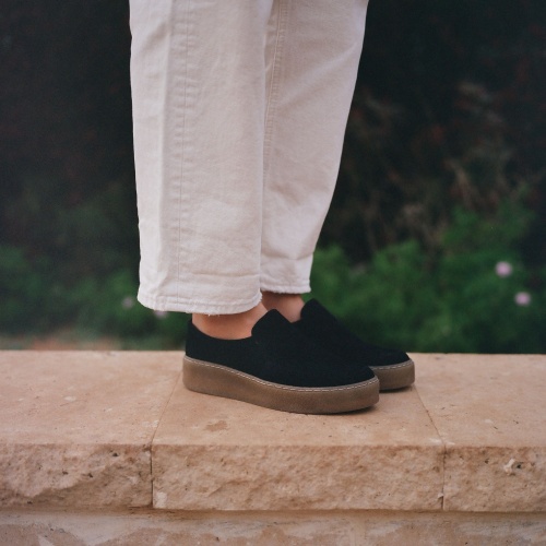 Kulit moccasins, black velvet | Balagan Studio
