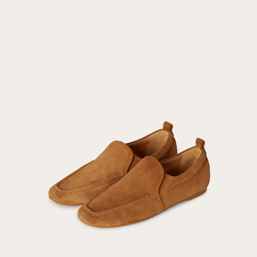 Enzo loafersy, karmelowy welur | Balagan Studio