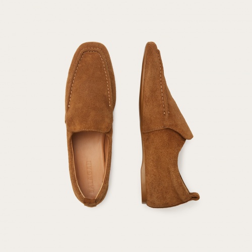 Enzo loafers, caramel velvet| Balagan Studio
