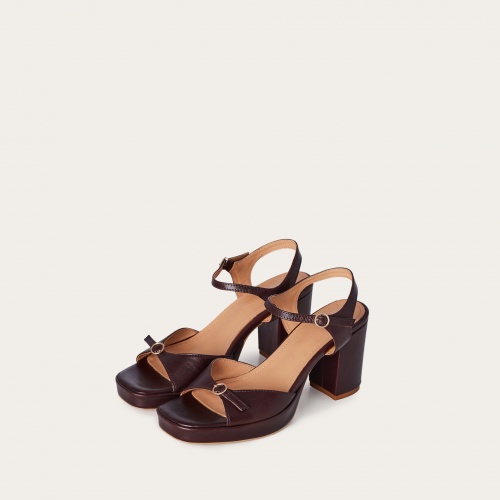 Vivienne Sandals, mahogany | Balagan Studio