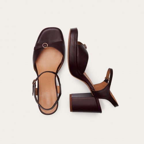 Vivienne Sandals, mahogany | Balagan Studio