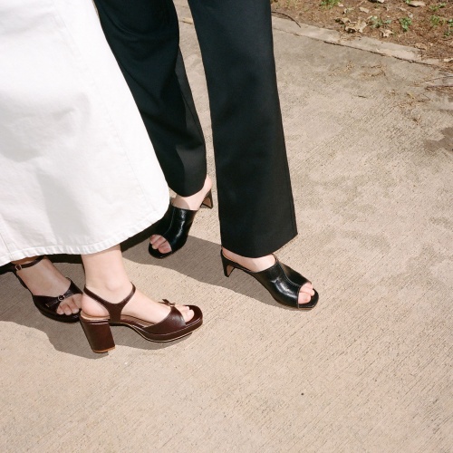 Vivienne Sandals, mahogany | Balagan Studio