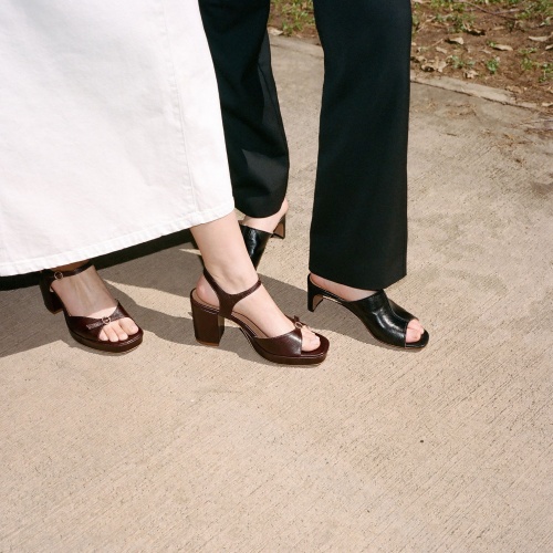 Vivienne Sandals, mahogany | Balagan Studio