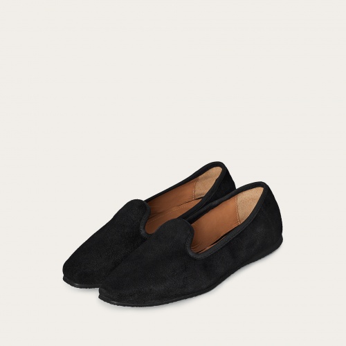 Mademoiselle loafers, black velvet | Balagan Studio