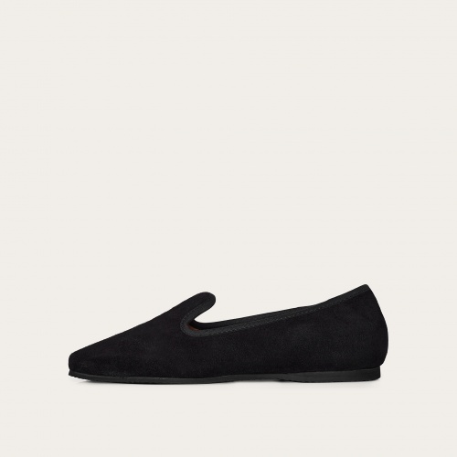 Mademoiselle loafersy, czarny welur | Balagan Studio