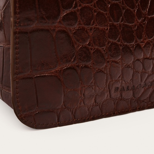 Pitzi Bag S, brown croco | Balagan Studio