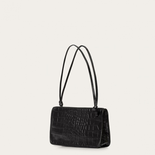 Suzanne Bag M, black croco | Balagan Studio
