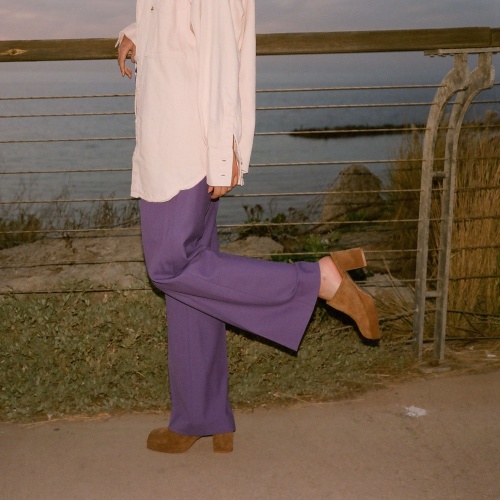 Gloria flats, caramel velvet| Balagan Studio