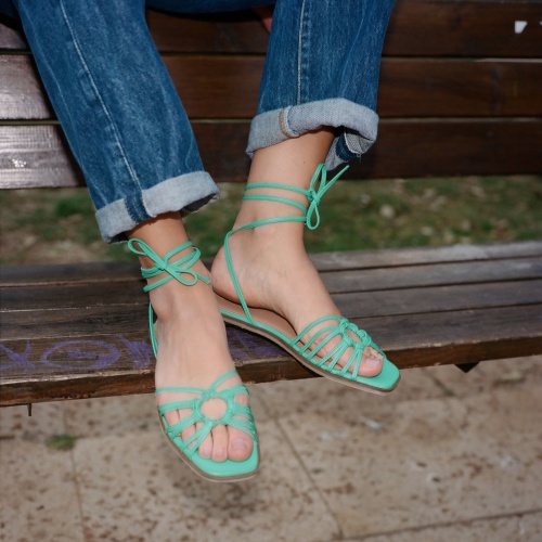 Amfi Sandals, vivid green | Balagan Studio
