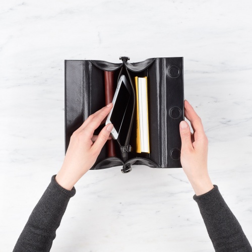 Gala Bag M, glossy black | Balagan Studio