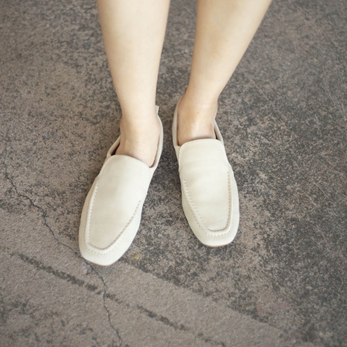 Enzo loafersy, jasny nubuk | Balagan Studio