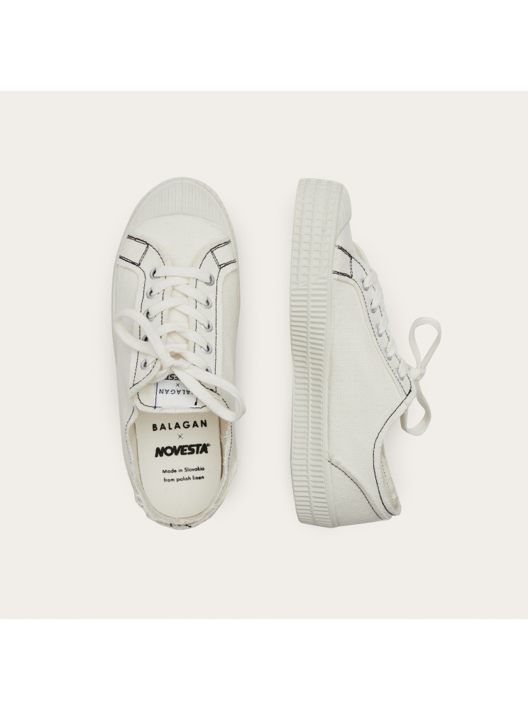 Novesta Star Master Men's sneakers VEGAN, pearl with black thread | Balagan Studio