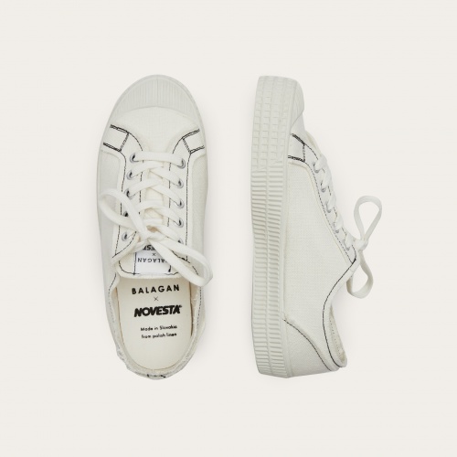 Novesta Star Master sneakersy męskie VEGAN, perłowy z czarną nicią| Balagan Studio