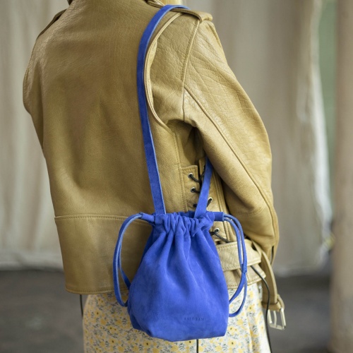 Dima torebka S, chabrowy welur | Balagan Studio