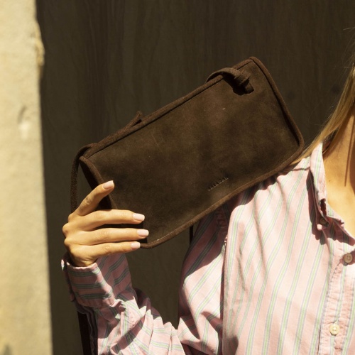 Suzanne Bag S, dark chocolate velvet | Balagan Studio