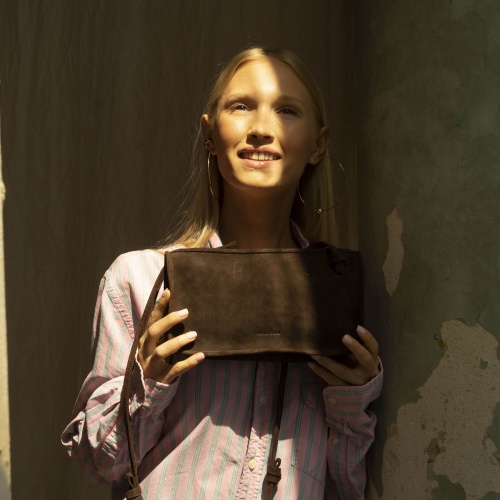 Suzanne Bag S, dark chocolate velvet | Balagan Studio