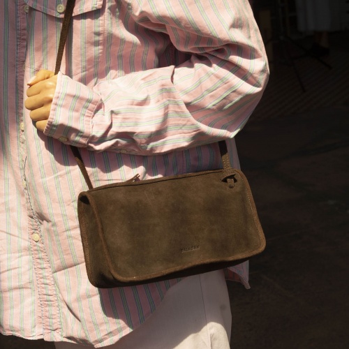 Suzanne torebka S, czekoladowy brąz welur | Balagan Studio