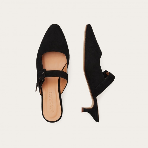 Vera Slides, black suede | Balagan Studio