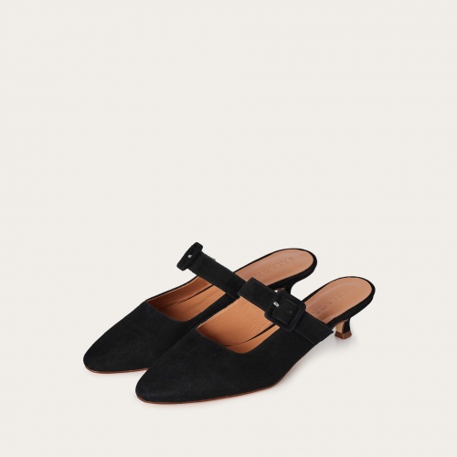 Vera Slides, black suede | Balagan Studio