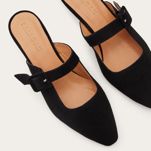 Vera Slides, black suede | Balagan Studio