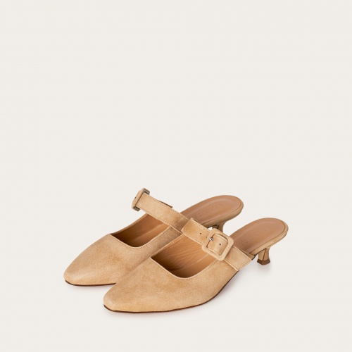 Vera Slides, vanilla suede | Balagan Studio