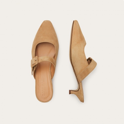 Vera Slides, vanilla suede | Balagan Studio