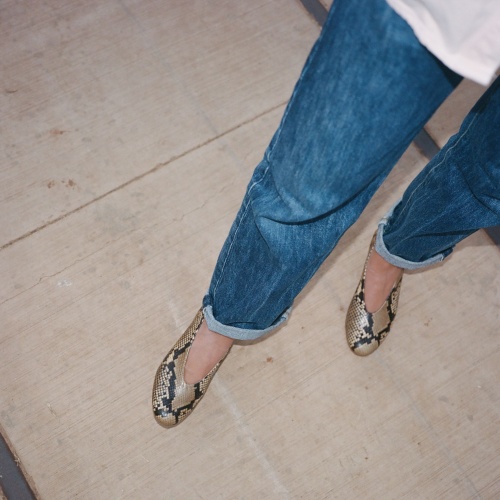 Leilot Heels, brown python pattern | Balagan Studio