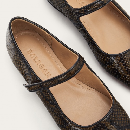 Pass Ballerina, olive python pattern | Balagan Studio