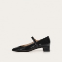 Dora Low Heels, glossy black