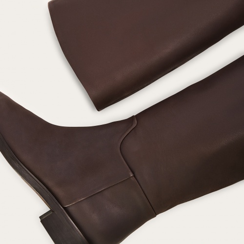 Polo High Boots, waxed brown nubuck | Balagan Studio