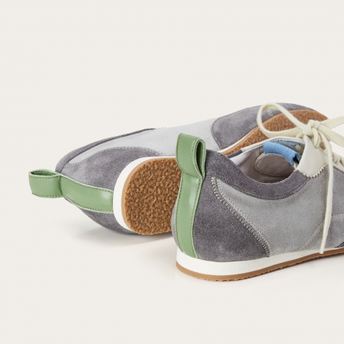 Ritza sneakersy, szary welur | Balagan Studio
