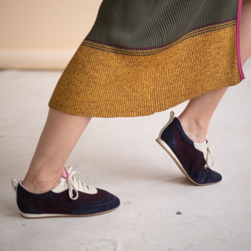 Ritza sneakers, inked velvet | Balagan Studio