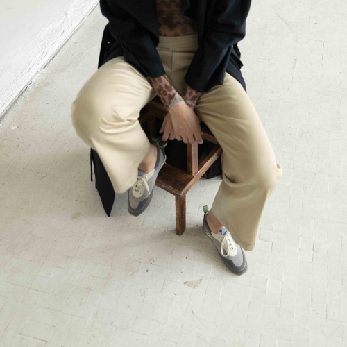 Ritza sneakersy, szary welur | Balagan Studio