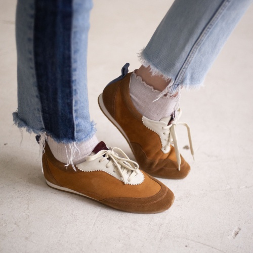 Ritza sneakersy, rudy welur | Balagan Studio