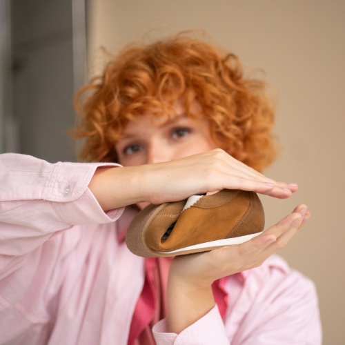 Ritza sneakers, desert brown velvet| Balagan Studio