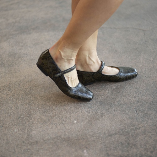 Pass Ballerina, olive python pattern | Balagan Studio