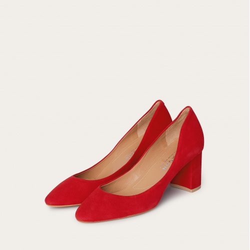 Migdal High Heels, red suede | Balagan Studio