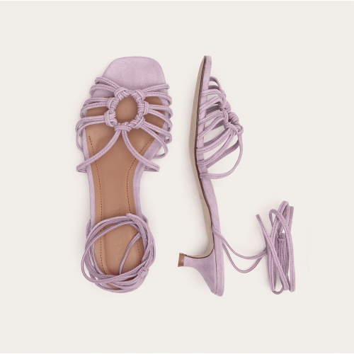 Amfi kitten Sandals, lavender suede | Balagan Studio