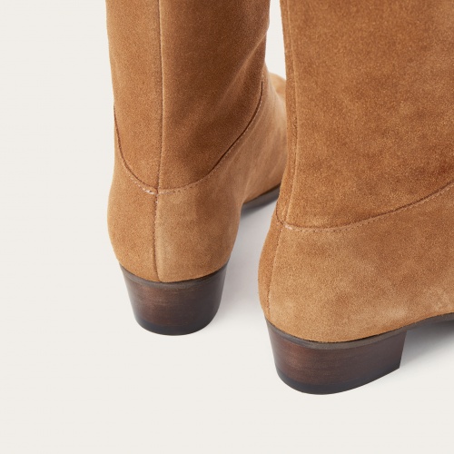 Martha high boots, caramel velvet | Balagan Studio