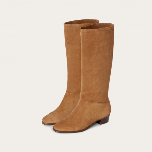 Martha high boots, caramel velvet | Balagan Studio