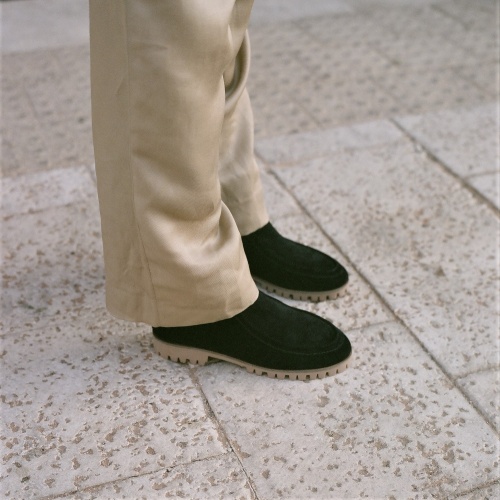 Moten boots, black velvet | Balagan Studio