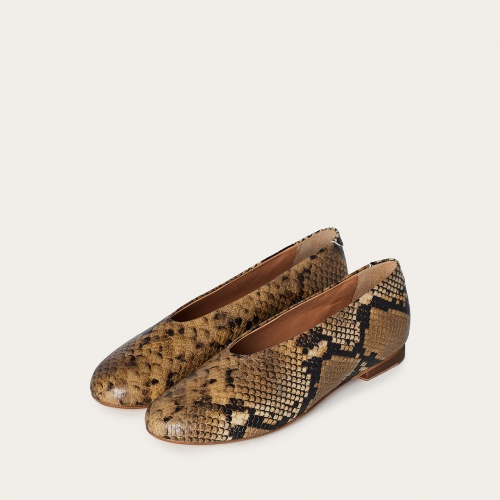 Opera Ballerina, brown python pattern | Balagan Studio