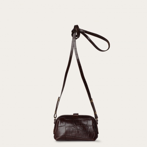 Rofe Bag S, brown croco OUTLET | Balagan Studio